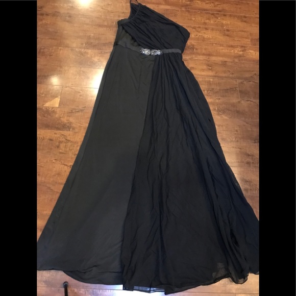 NEW Monique Lhuillier Gorgeous Black Maxi Gown size 14 - Picture 12 of 14